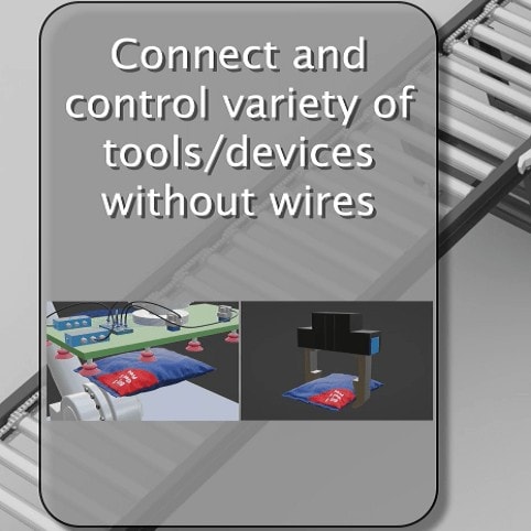 Connect and control a variety of tools/devices without wires