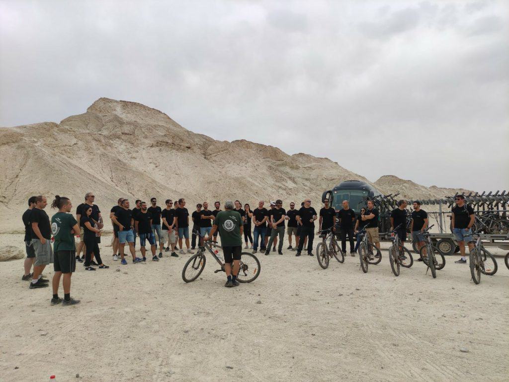 CoreTigo employees on a bike trip