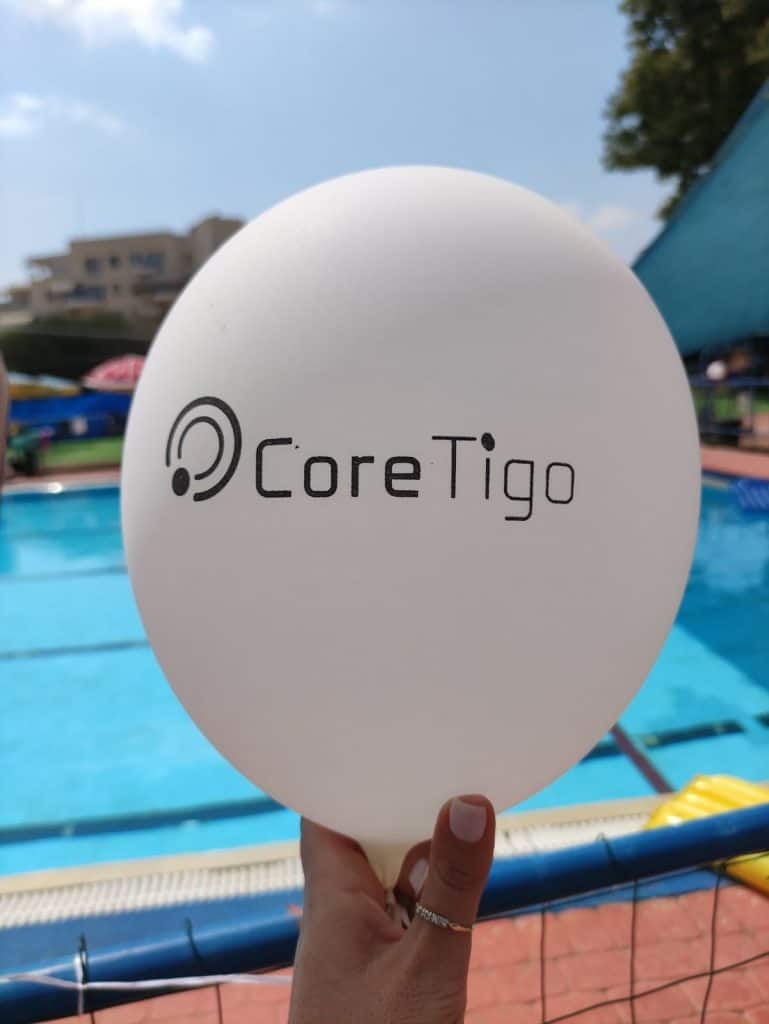 Balloon with CoreTigo logo