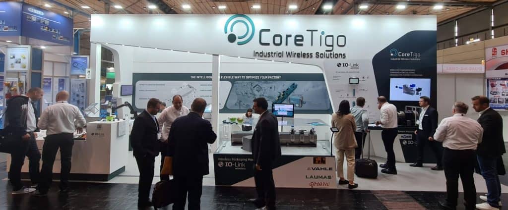 CoreTigo Industrial Wireless Solutions stand at an exhibition