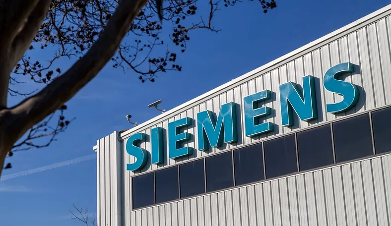 Siemens building with logo outside