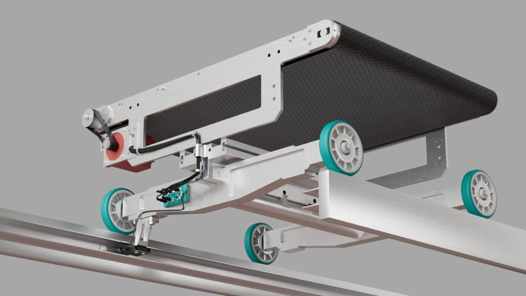 IO-Link Wireless connected crossbelt mover